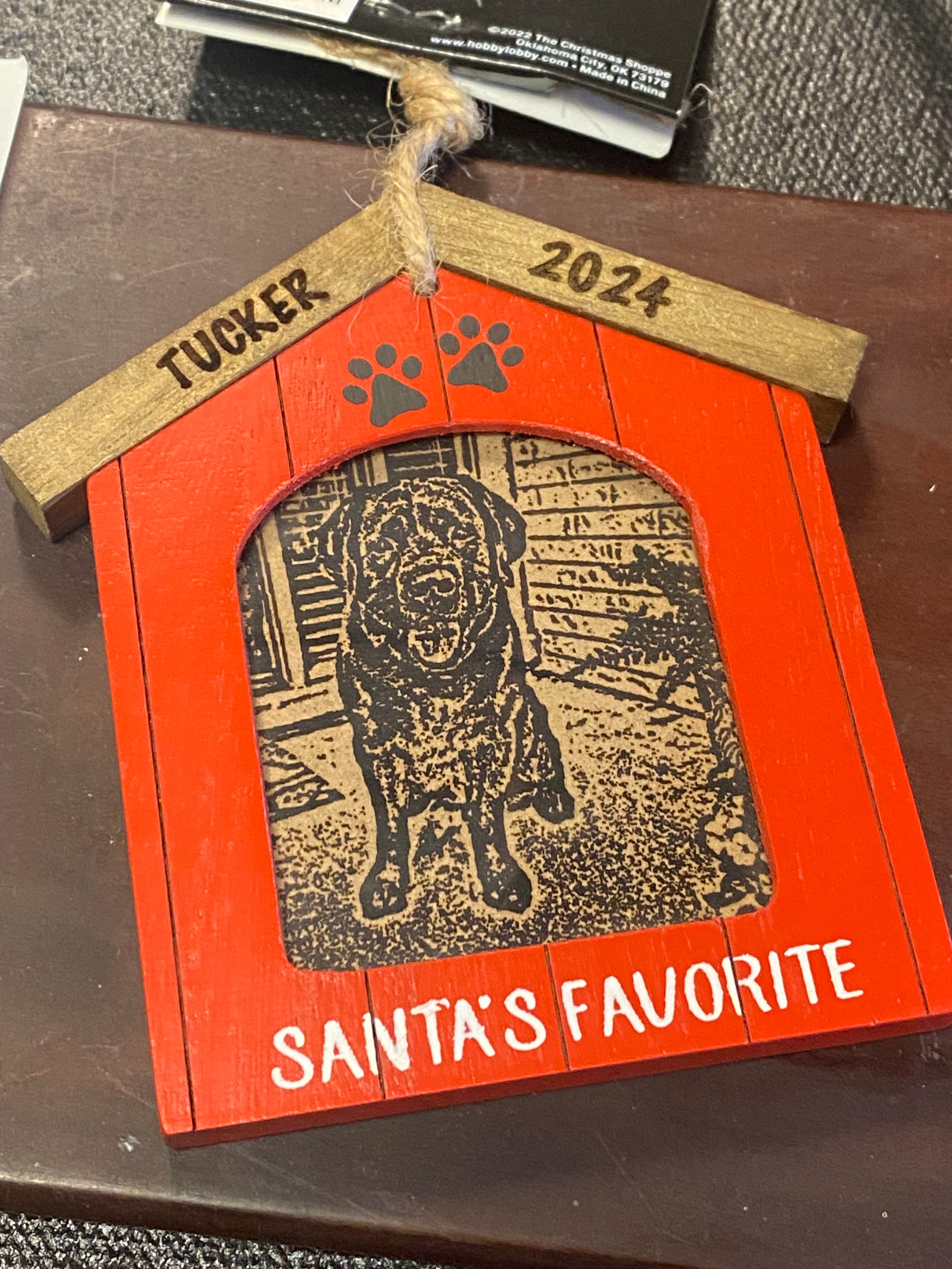 Custom Photo Laser Engraved Christmas Ornament