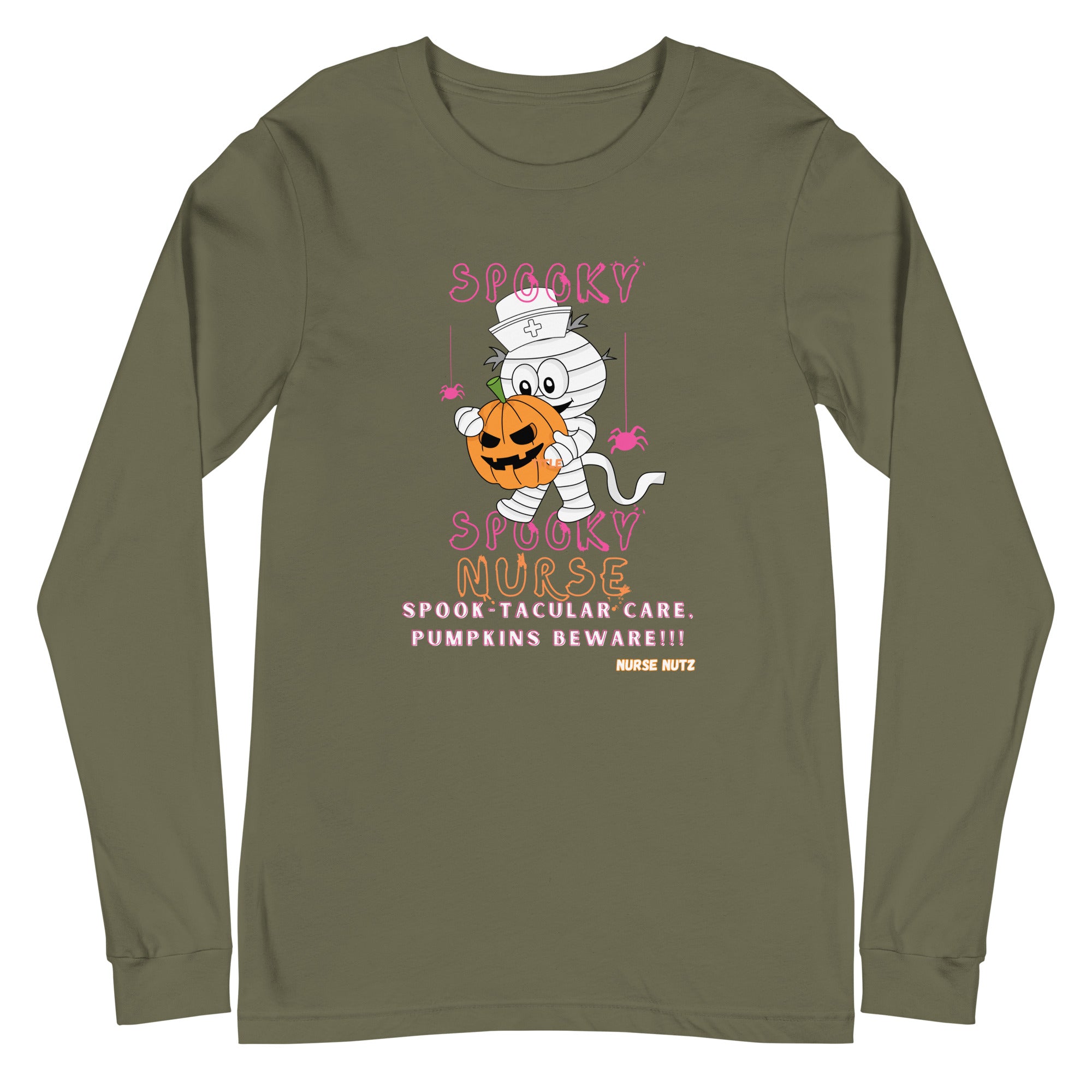 Spooky, Spooky Nurse: Spook-tacular Care, Pumpkins Beware! - Nurse Unisex Long Sleeve Tee