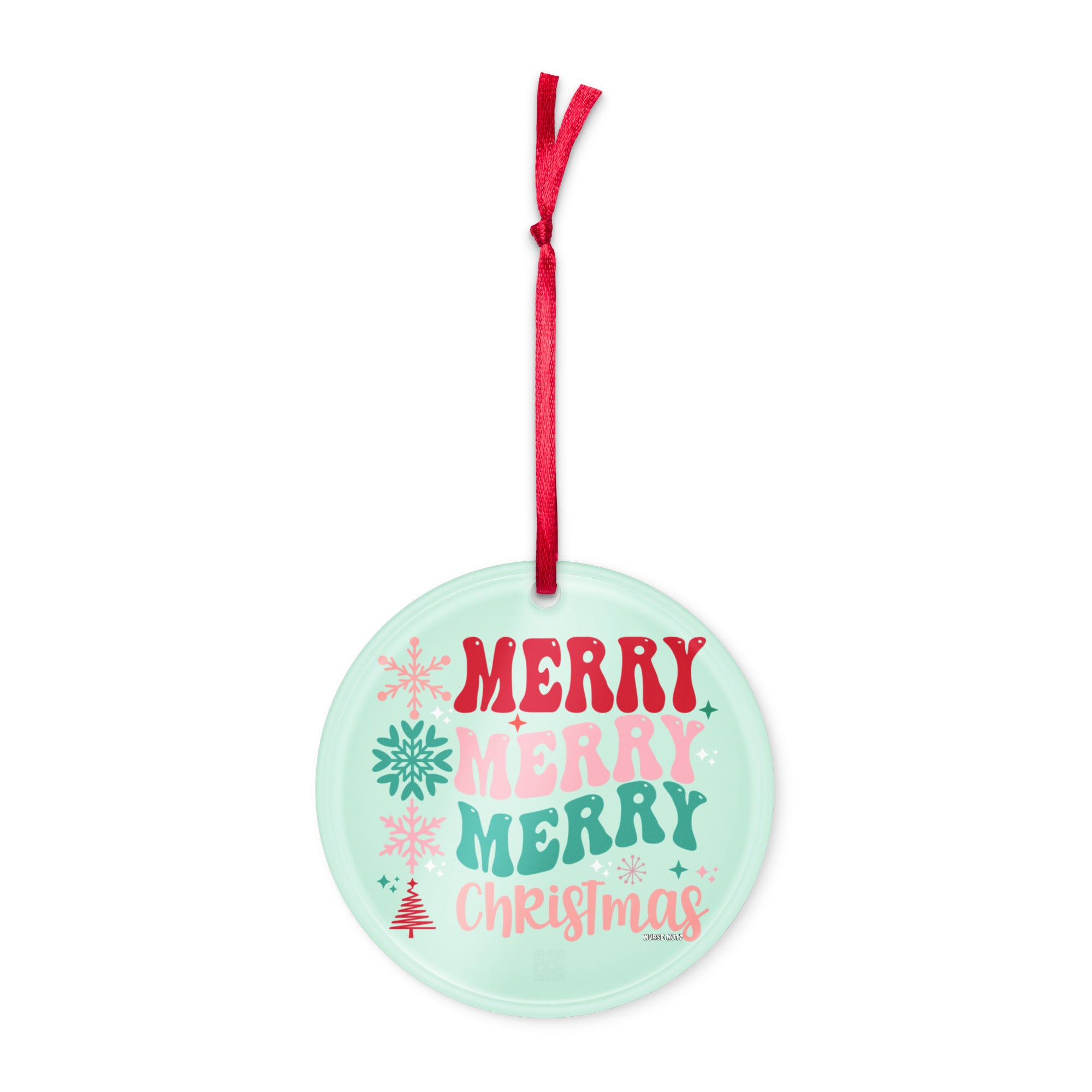 Triple the Cheer: Merry Merry Merry Christmas - Nurse Christmas Ornament (Acrylic)