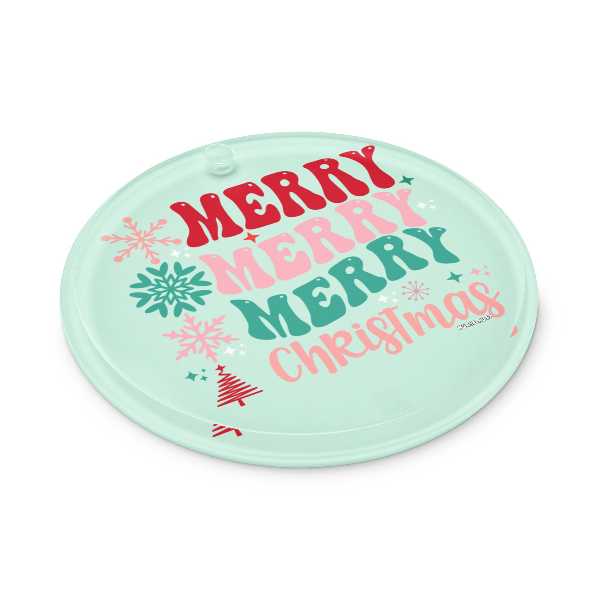 Triple the Cheer: Merry Merry Merry Christmas - Nurse Christmas Ornament (Acrylic)