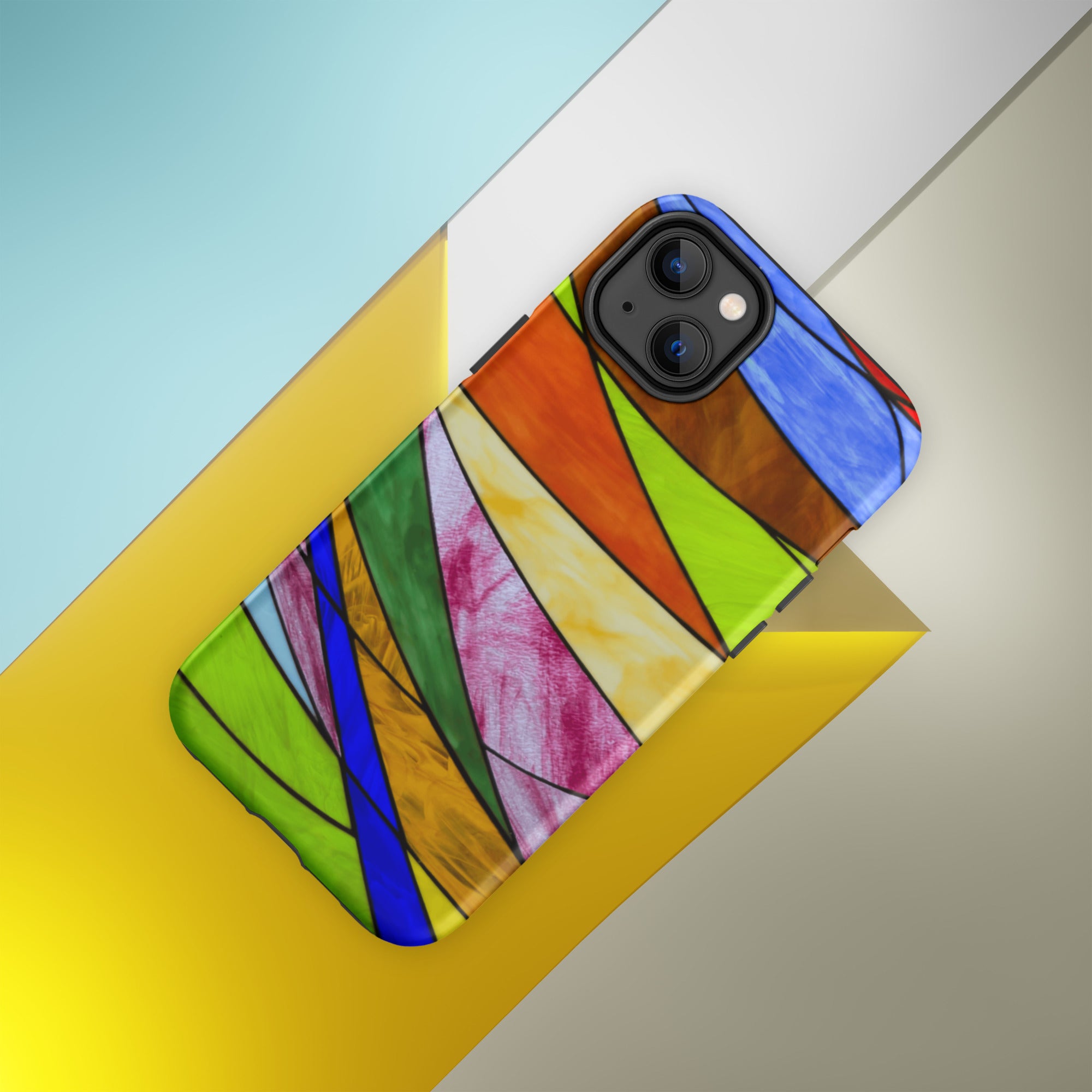 Stained Glass: Waves of Illusion Faux Stained Glass - Tough Case for iPhone®