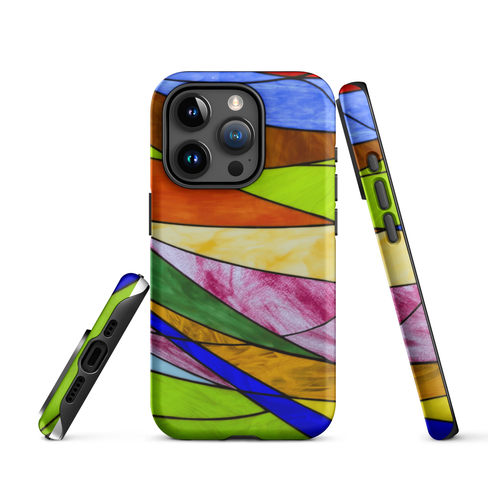 Stained Glass: Waves of Illusion Faux Stained Glass - Tough Case for iPhone®