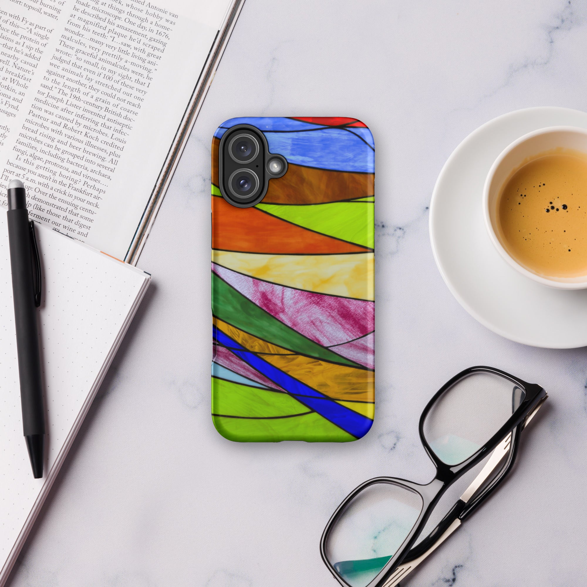 Stained Glass: Waves of Illusion Faux Stained Glass - Tough Case for iPhone®